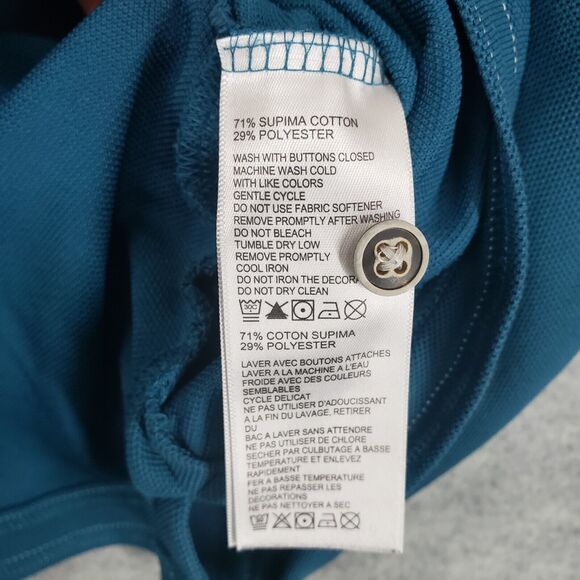 Tommy Bahama Island Zone‎ Supima Cotton Polo Shirt Mens XL Blue Hawaiian Aloha - Picture 6 of 6